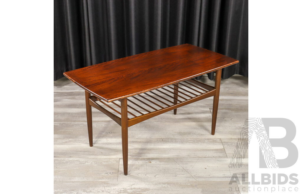 Danish Mahogany Two-Tier Coffee Table