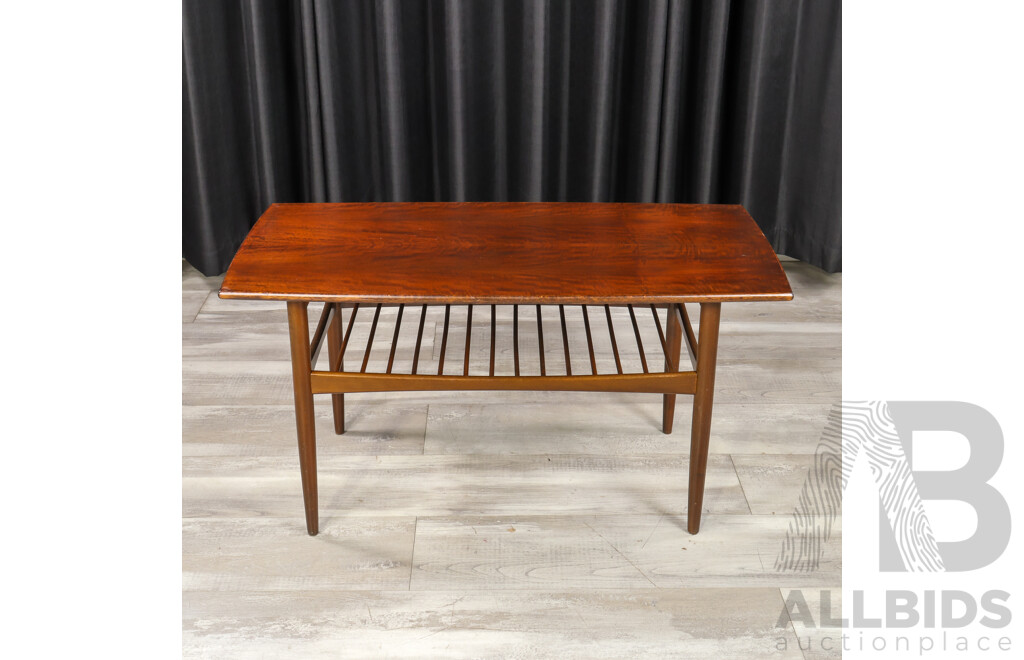 Danish Mahogany Two-Tier Coffee Table