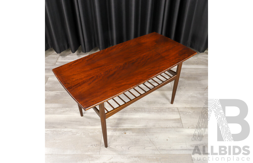 Danish Mahogany Two-Tier Coffee Table