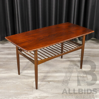 Danish Mahogany Two-Tier Coffee Table