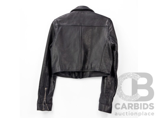 1662009 · Women's Cropped Moto 100% Genuine Leather Jacket by Laer, USA. Size - Small