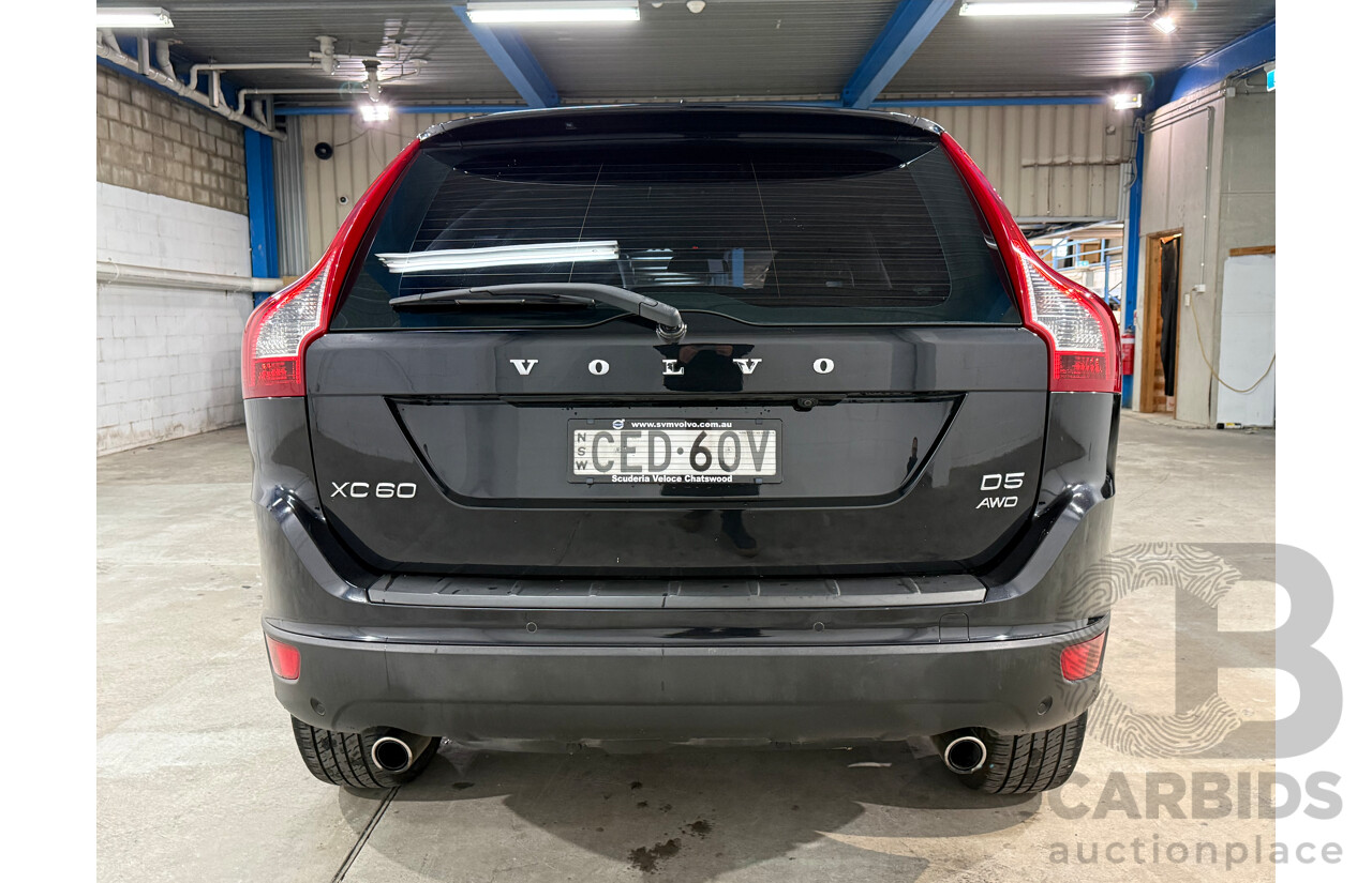 11/2011 Volvo XC60 D5 DZ MY12 4d Wagon Black Turbo Diesel 2.4L