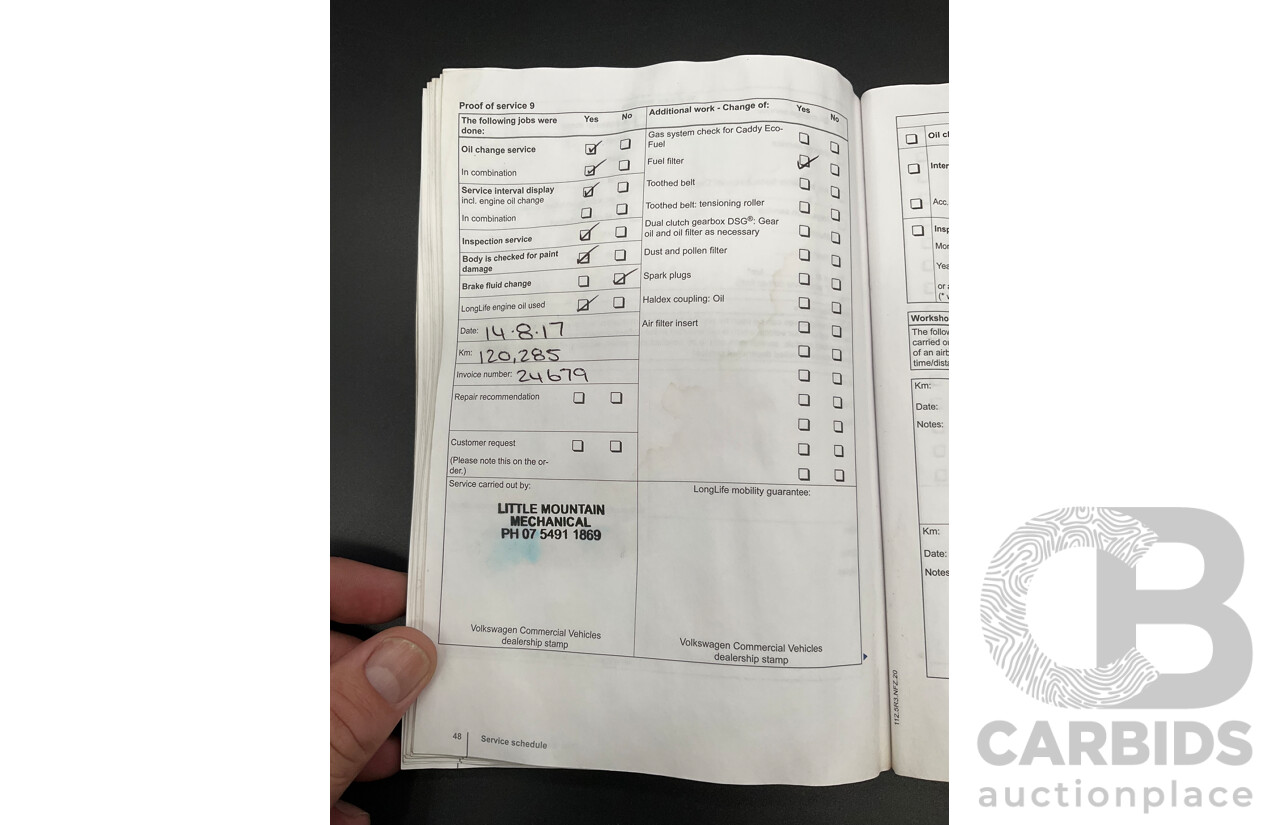 6/2011 Volkswagen Caddy Maxi TDI250 2K MY11 5d Van White Turbo Diesel 1.6L