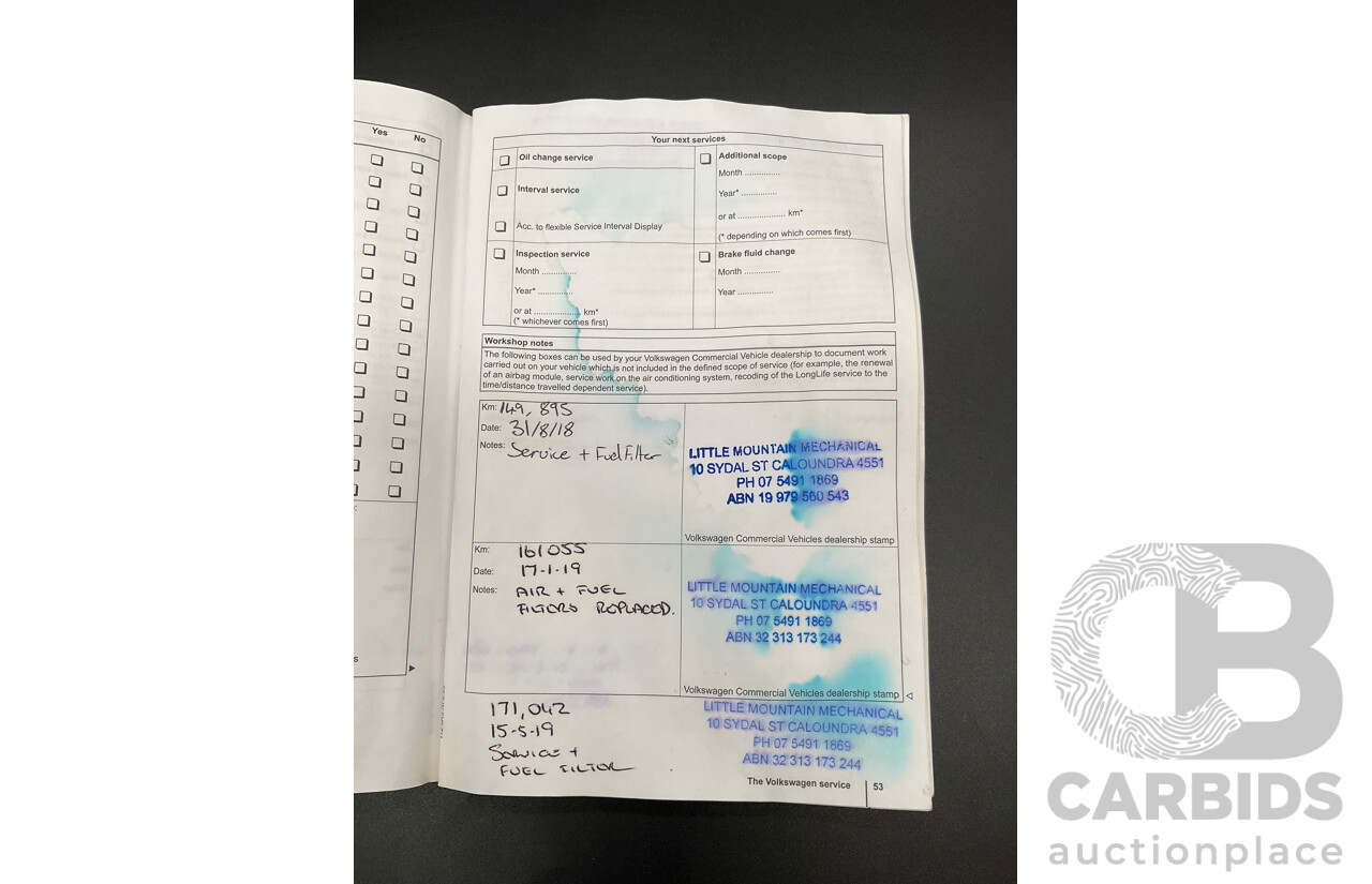 6/2011 Volkswagen Caddy Maxi TDI250 2K MY11 5d Van White Turbo Diesel 1.6L