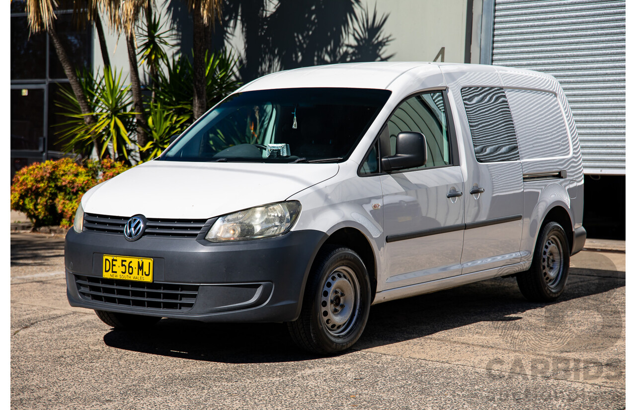 6/2011 Volkswagen Caddy Maxi TDI250 2K MY11 5d Van White Turbo Diesel 1.6L