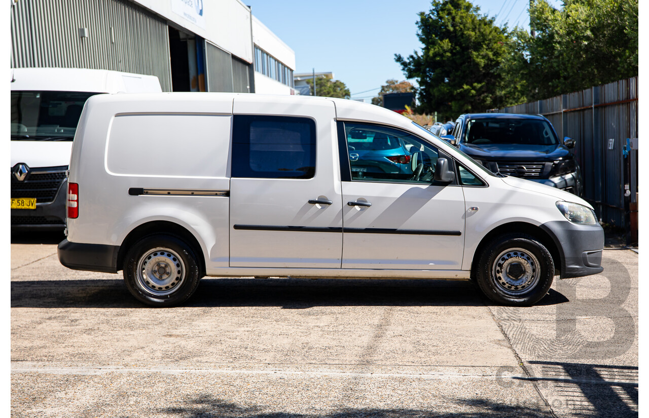 6/2011 Volkswagen Caddy Maxi TDI250 2K MY11 5d Van White Turbo Diesel 1.6L