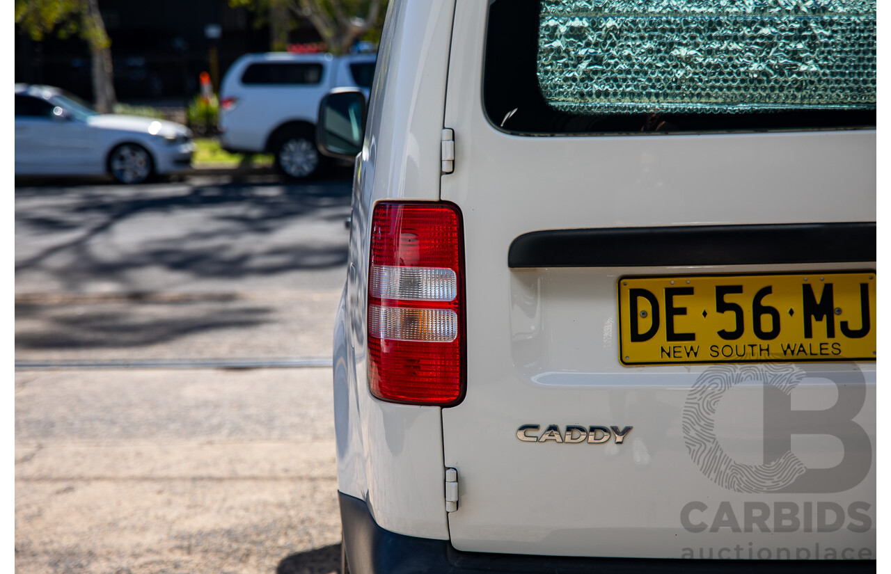 6/2011 Volkswagen Caddy Maxi TDI250 2K MY11 5d Van White Turbo Diesel 1.6L