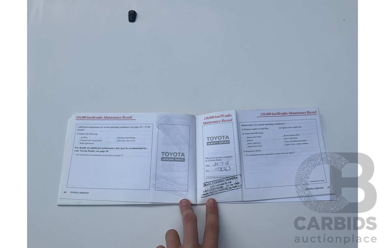 1/2002 Toyota Rav4 Cruiser (4x4) ACA20R 2d Wagon White 2.0L