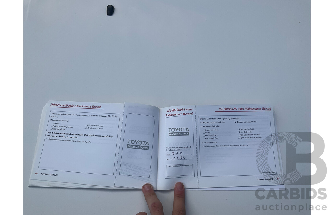 1/2002 Toyota Rav4 Cruiser (4x4) ACA20R 2d Wagon White 2.0L