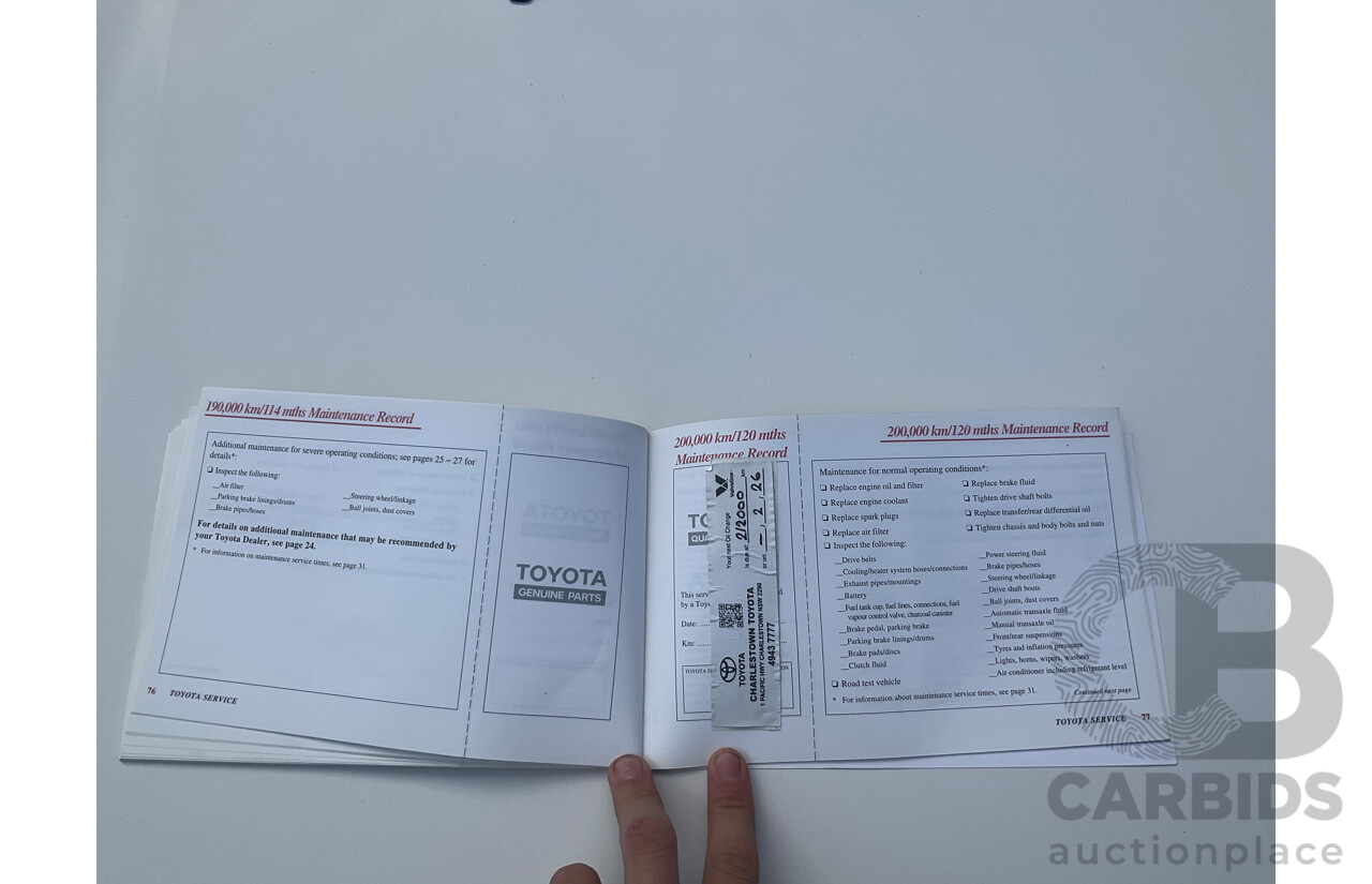 1/2002 Toyota Rav4 Cruiser (4x4) ACA20R 2d Wagon White 2.0L