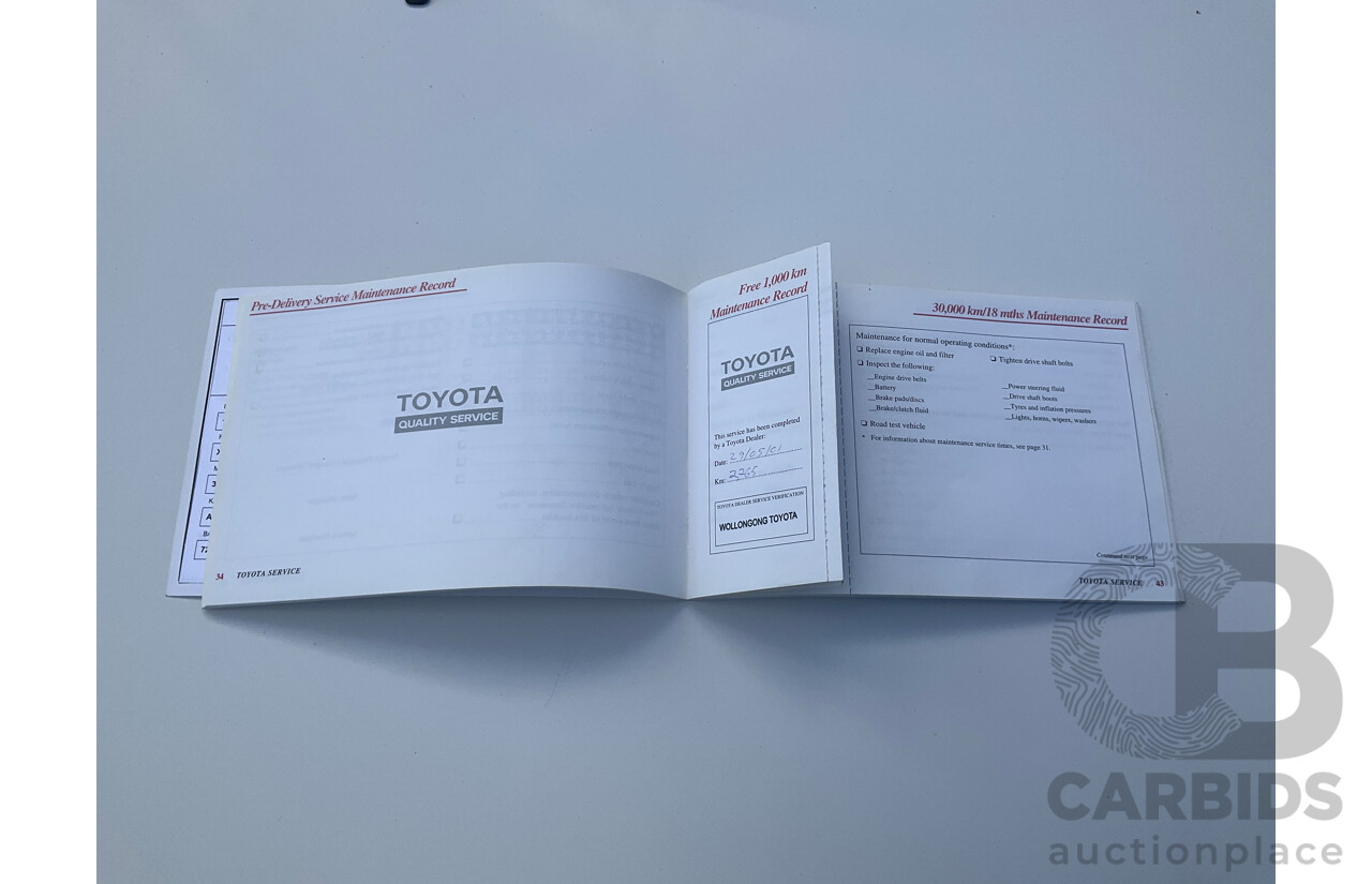 1/2002 Toyota Rav4 Cruiser (4x4) ACA20R 2d Wagon White 2.0L