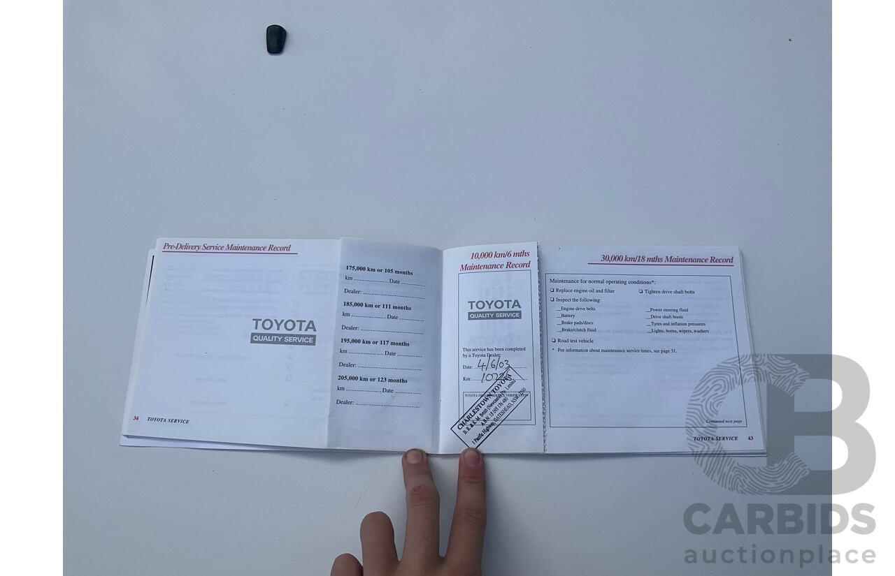 1/2002 Toyota Rav4 Cruiser (4x4) ACA20R 2d Wagon White 2.0L