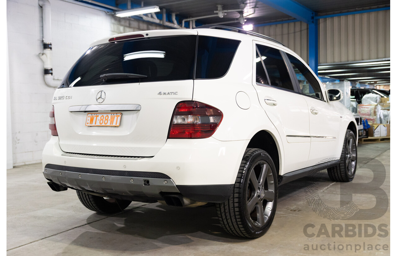 6/2008 Mercedes Benz ML320 CDI Edition 10 (4x4) W164 07 UPGRADE 4d Wagon Calcite White Turbo Diesel V6 3.0L