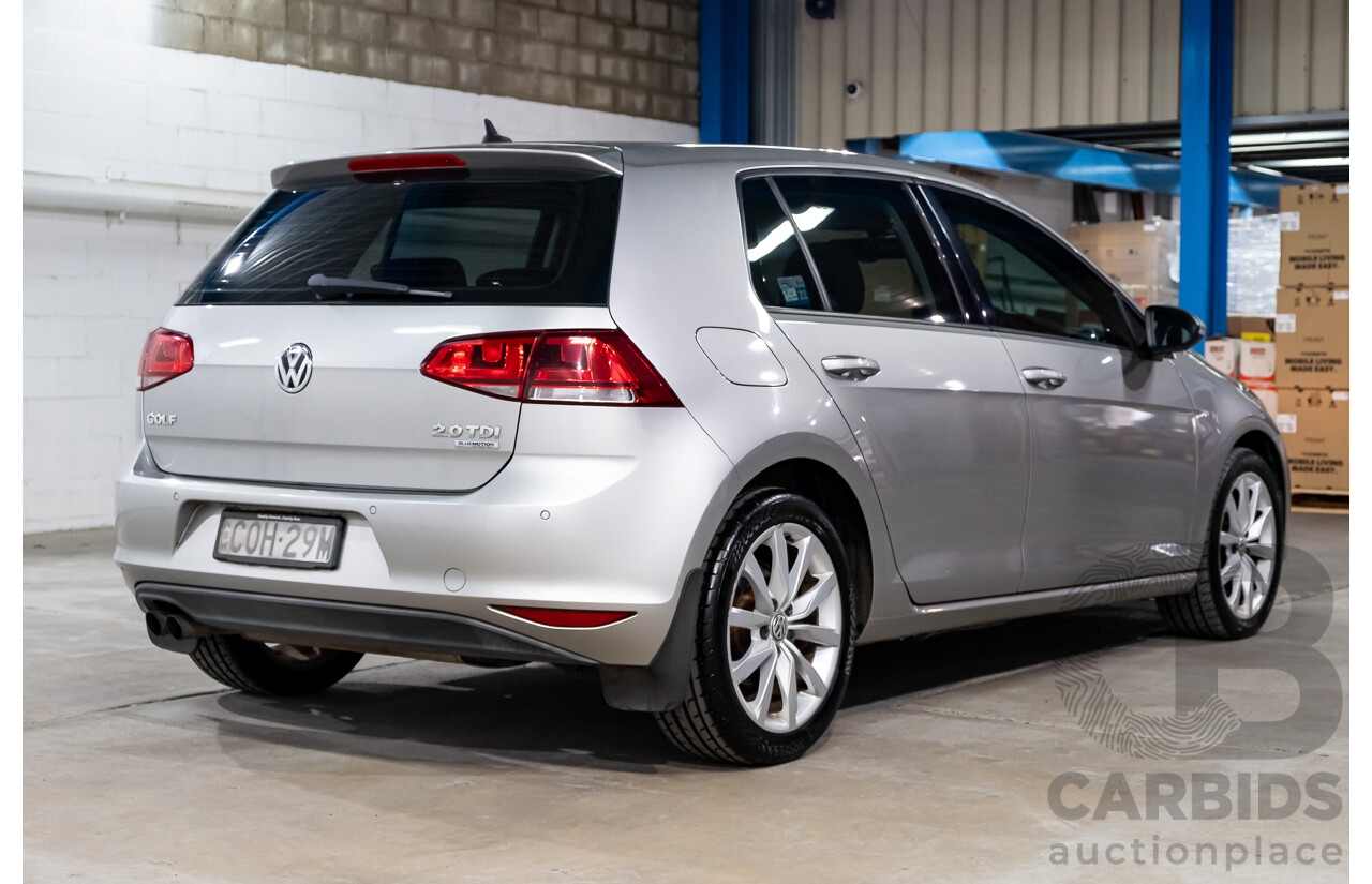 5/2013 Volkswagen Golf 110 TDI Highline AU 5d Hatchback Reflex Silver Turbo Diesel 2.0L