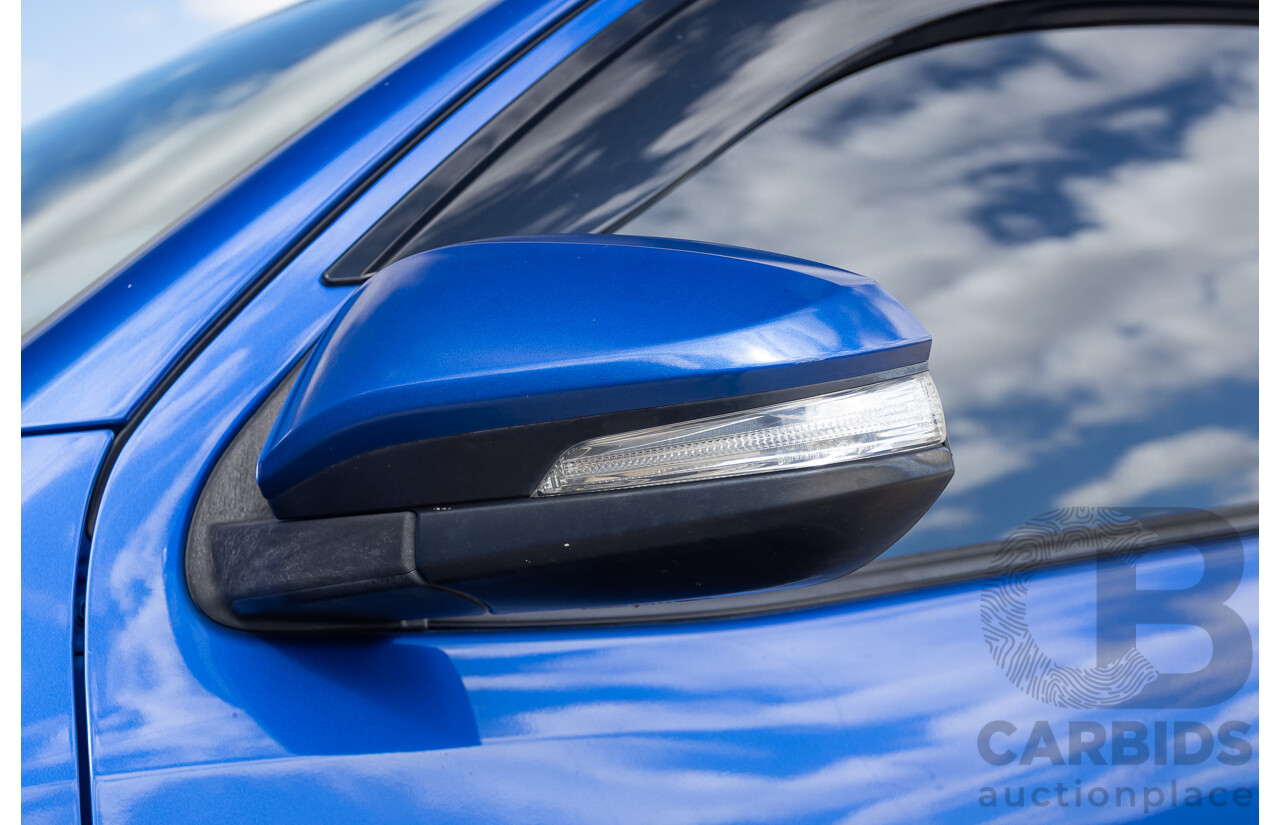 7/2015 Toyota Hilux Workmate (4x4) GUN125R Dual Cab Utility Nebula Blue Turbo Diesel 2.4L