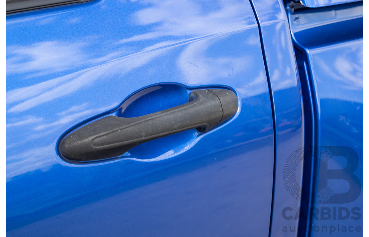 7/2015 Toyota Hilux Workmate (4x4) GUN125R Dual Cab Utility Nebula Blue Turbo Diesel 2.4L