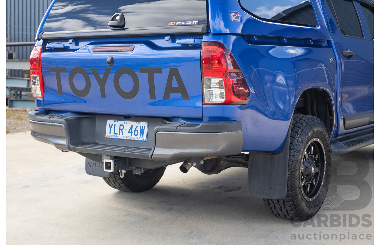 7/2015 Toyota Hilux Workmate (4x4) GUN125R Dual Cab Utility Nebula Blue Turbo Diesel 2.4L