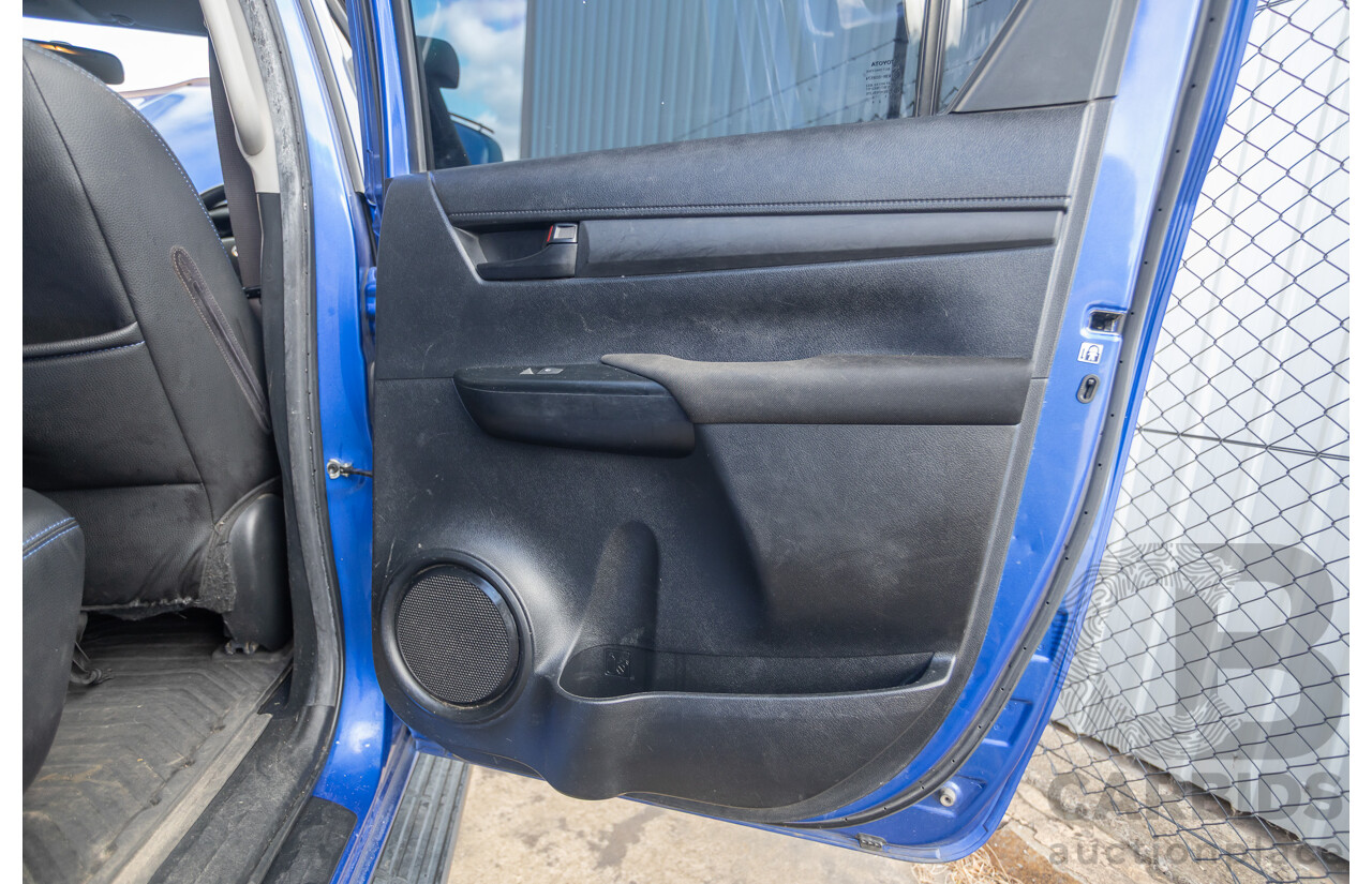 7/2015 Toyota Hilux Workmate (4x4) GUN125R Dual Cab Utility Nebula Blue Turbo Diesel 2.4L