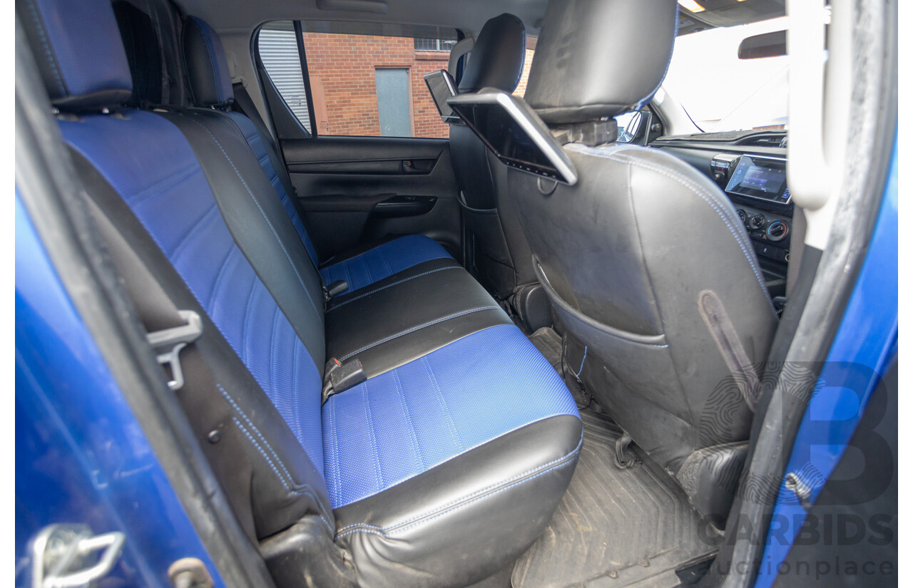 7/2015 Toyota Hilux Workmate (4x4) GUN125R Dual Cab Utility Nebula Blue Turbo Diesel 2.4L