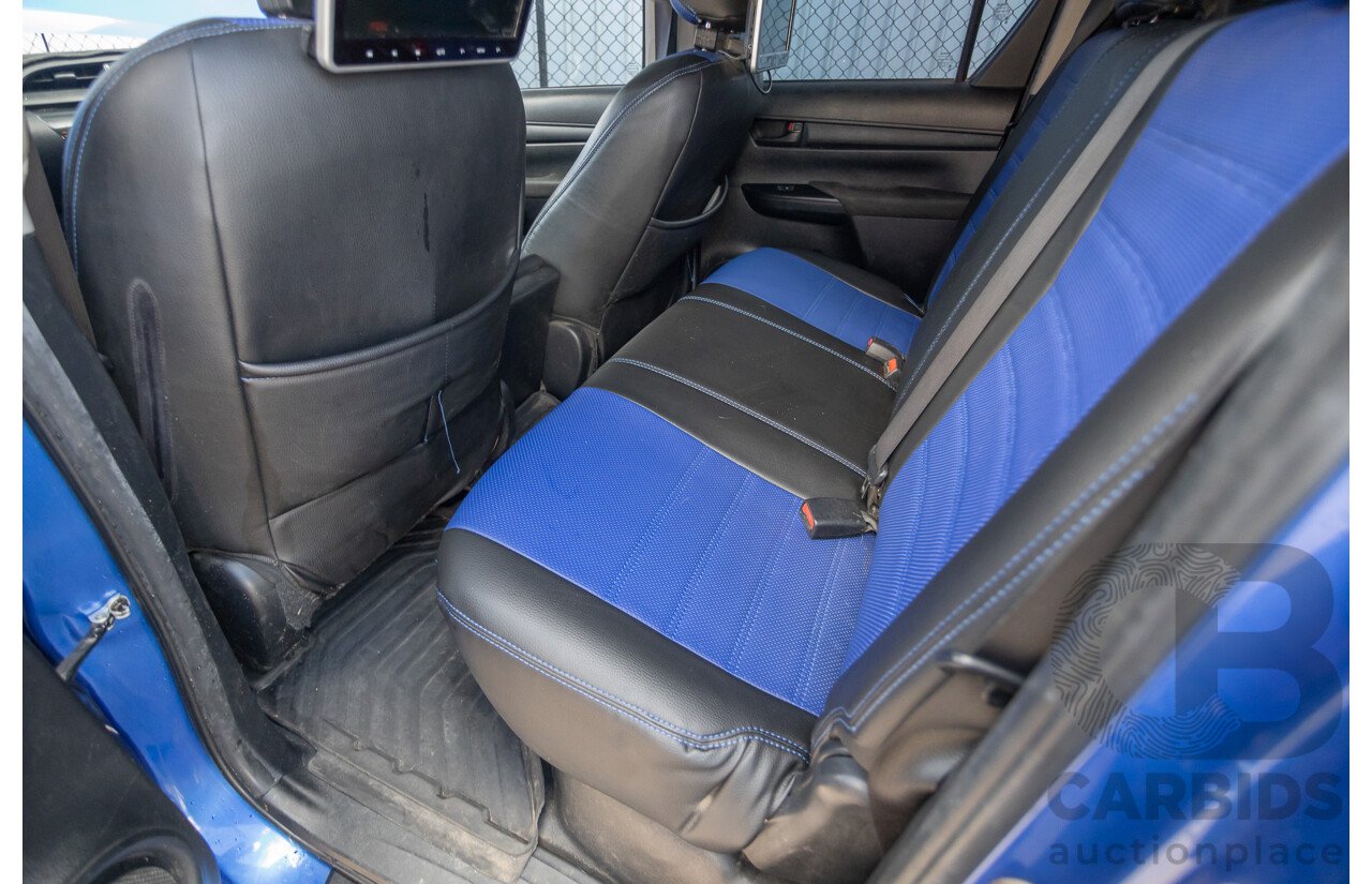 7/2015 Toyota Hilux Workmate (4x4) GUN125R Dual Cab Utility Nebula Blue Turbo Diesel 2.4L