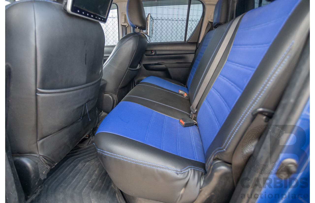 7/2015 Toyota Hilux Workmate (4x4) GUN125R Dual Cab Utility Nebula Blue Turbo Diesel 2.4L