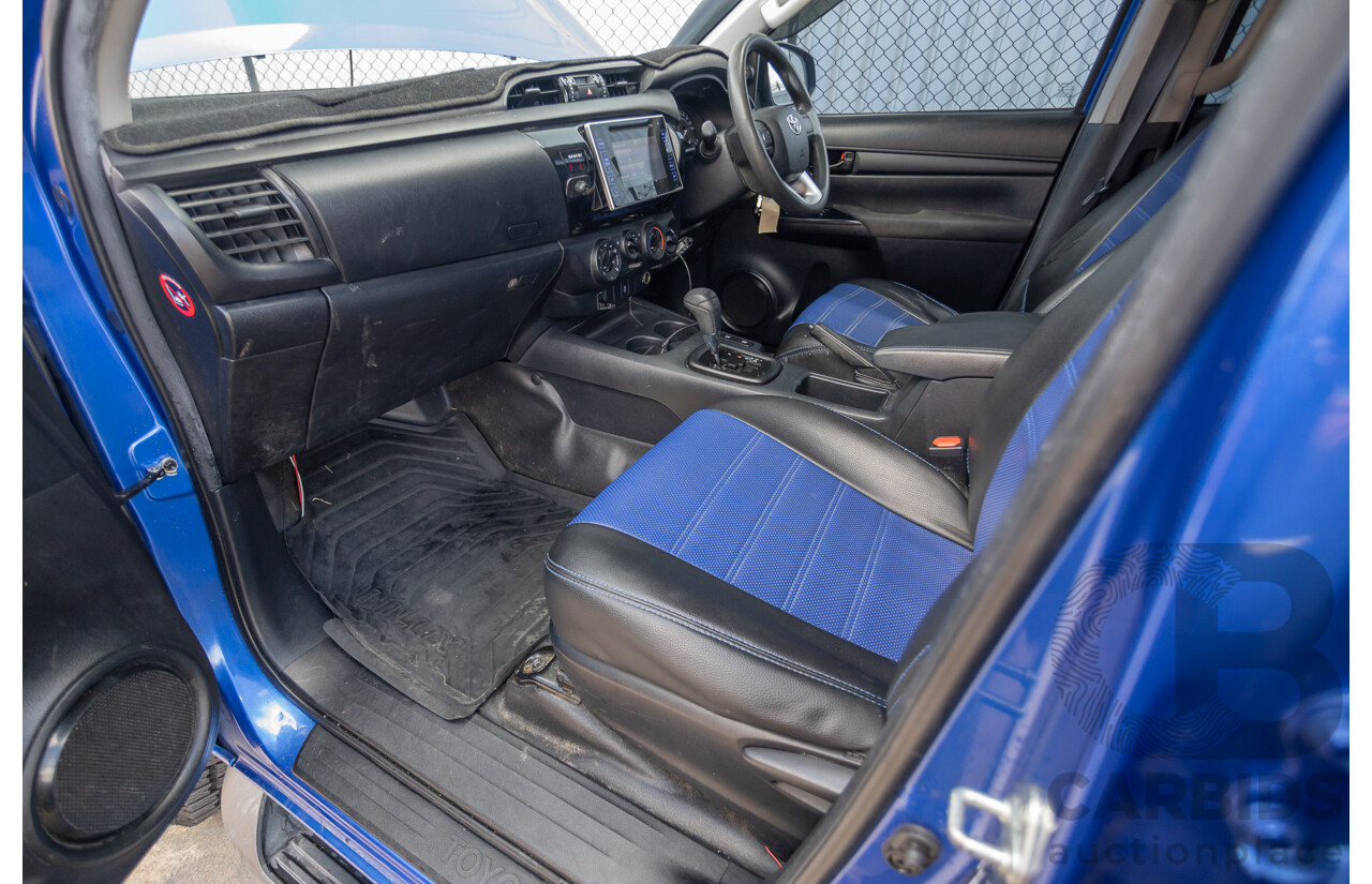 7/2015 Toyota Hilux Workmate (4x4) GUN125R Dual Cab Utility Nebula Blue Turbo Diesel 2.4L