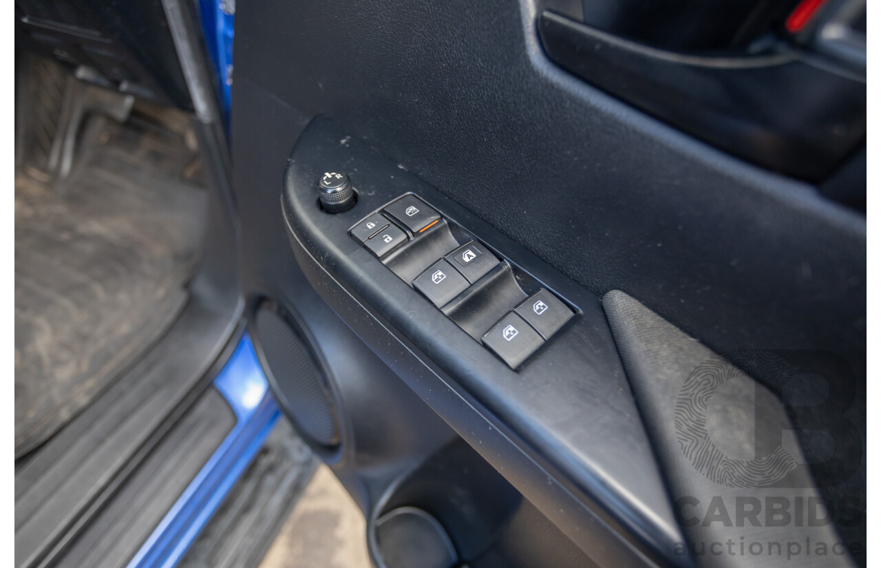 7/2015 Toyota Hilux Workmate (4x4) GUN125R Dual Cab Utility Nebula Blue Turbo Diesel 2.4L