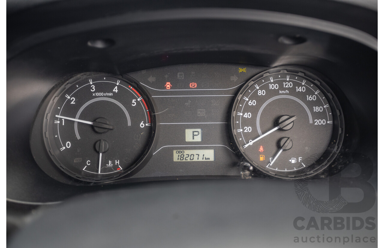 7/2015 Toyota Hilux Workmate (4x4) GUN125R Dual Cab Utility Nebula Blue Turbo Diesel 2.4L