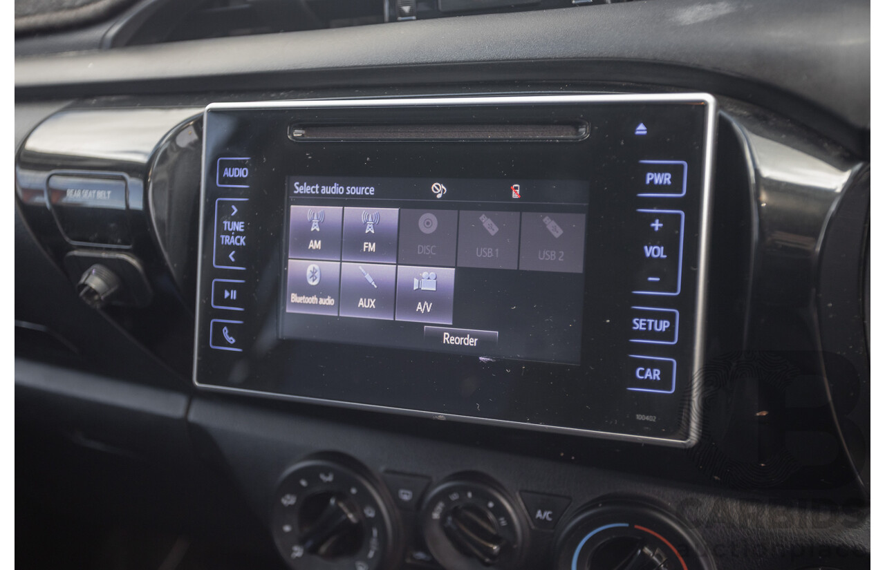 7/2015 Toyota Hilux Workmate (4x4) GUN125R Dual Cab Utility Nebula Blue Turbo Diesel 2.4L