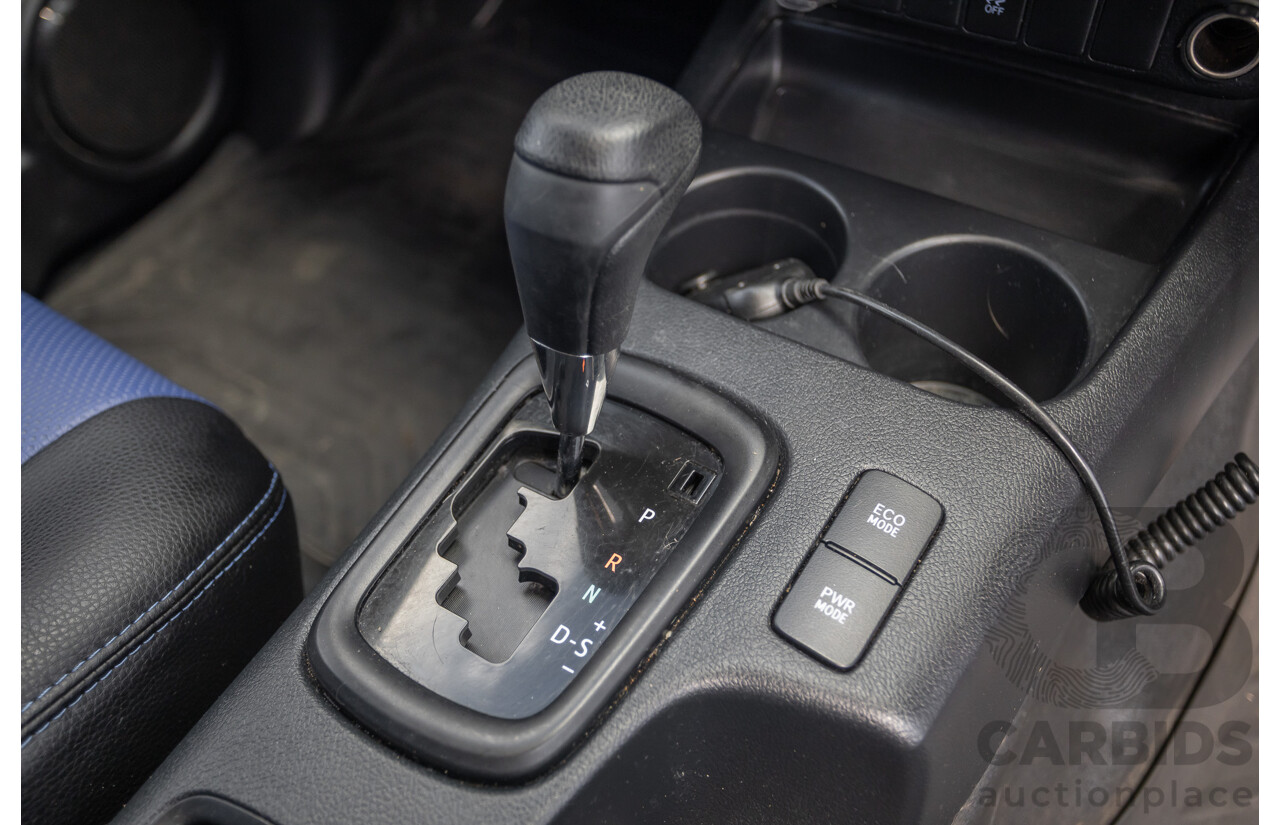 7/2015 Toyota Hilux Workmate (4x4) GUN125R Dual Cab Utility Nebula Blue Turbo Diesel 2.4L