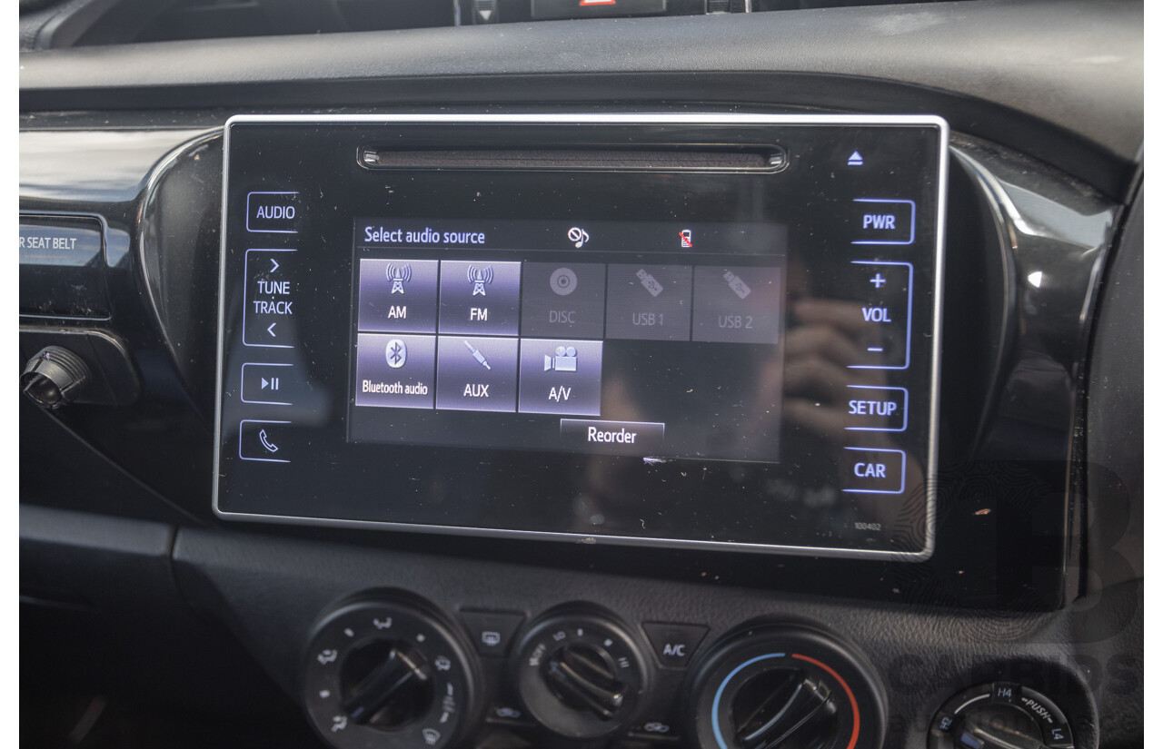 7/2015 Toyota Hilux Workmate (4x4) GUN125R Dual Cab Utility Nebula Blue Turbo Diesel 2.4L