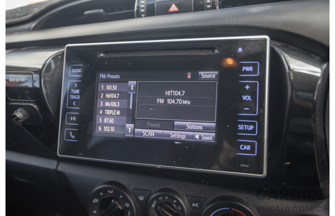 7/2015 Toyota Hilux Workmate (4x4) GUN125R Dual Cab Utility Nebula Blue Turbo Diesel 2.4L