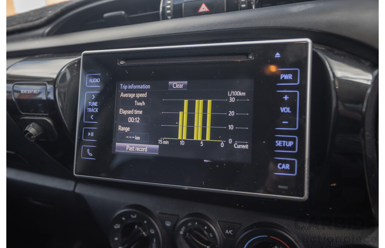 7/2015 Toyota Hilux Workmate (4x4) GUN125R Dual Cab Utility Nebula Blue Turbo Diesel 2.4L