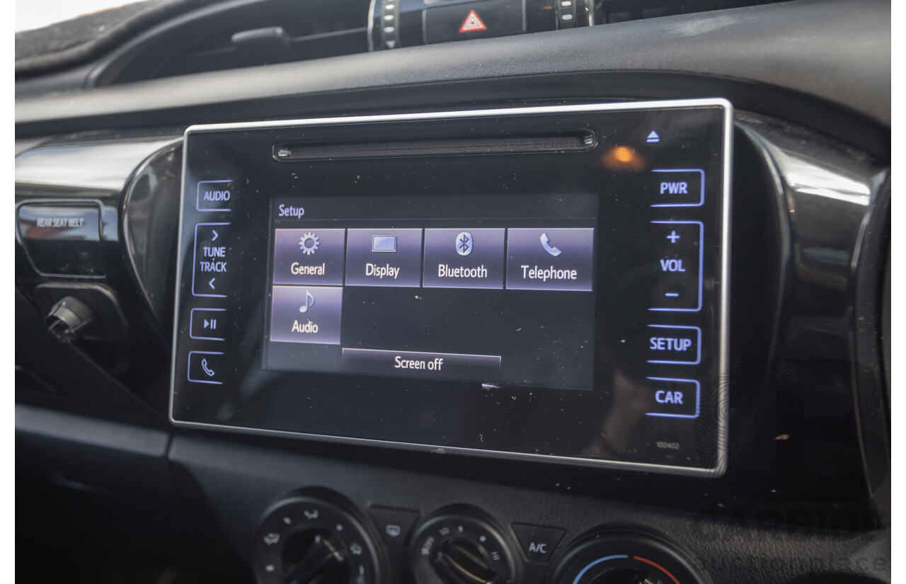 7/2015 Toyota Hilux Workmate (4x4) GUN125R Dual Cab Utility Nebula Blue Turbo Diesel 2.4L