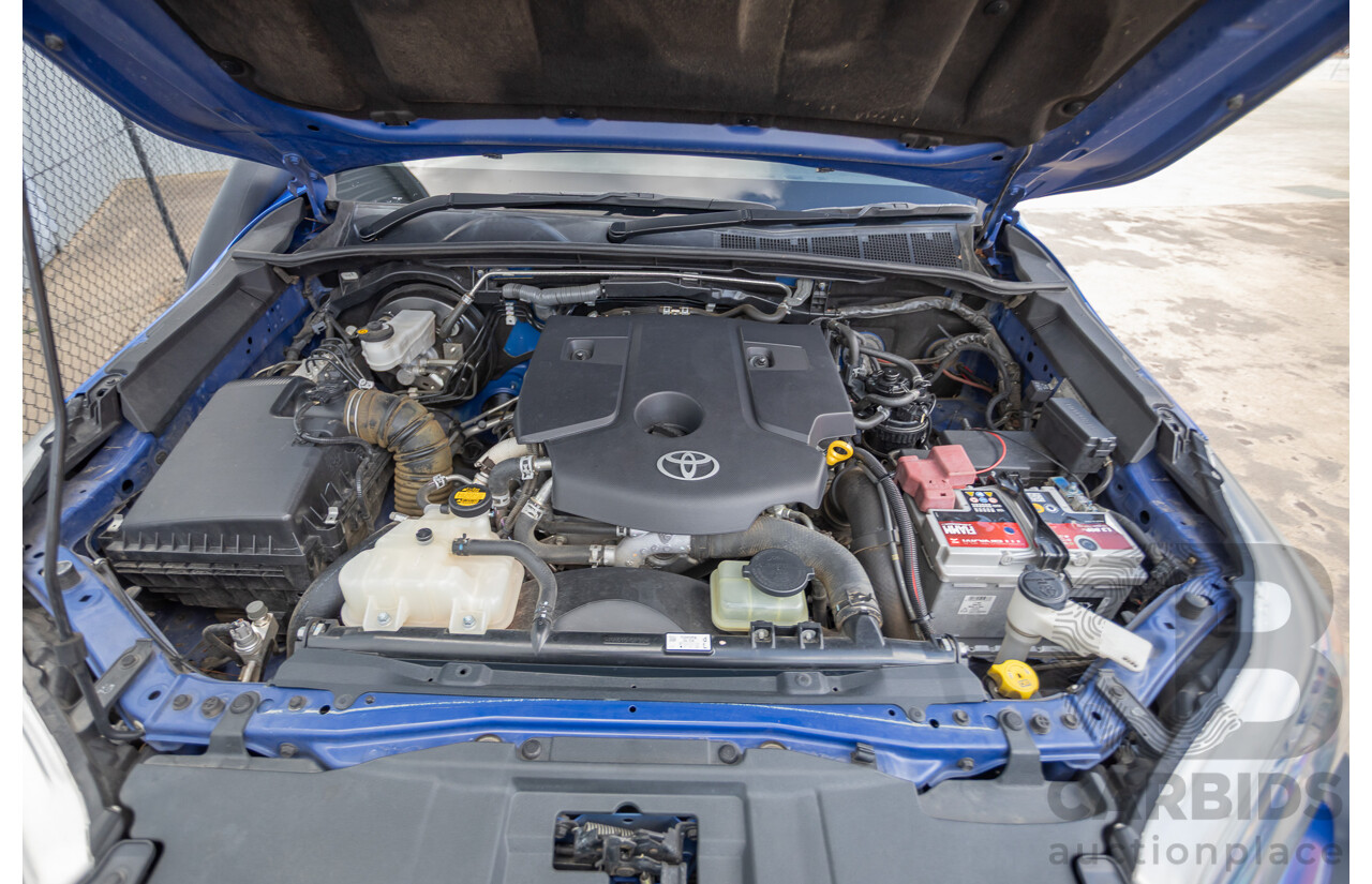 7/2015 Toyota Hilux Workmate (4x4) GUN125R Dual Cab Utility Nebula Blue Turbo Diesel 2.4L