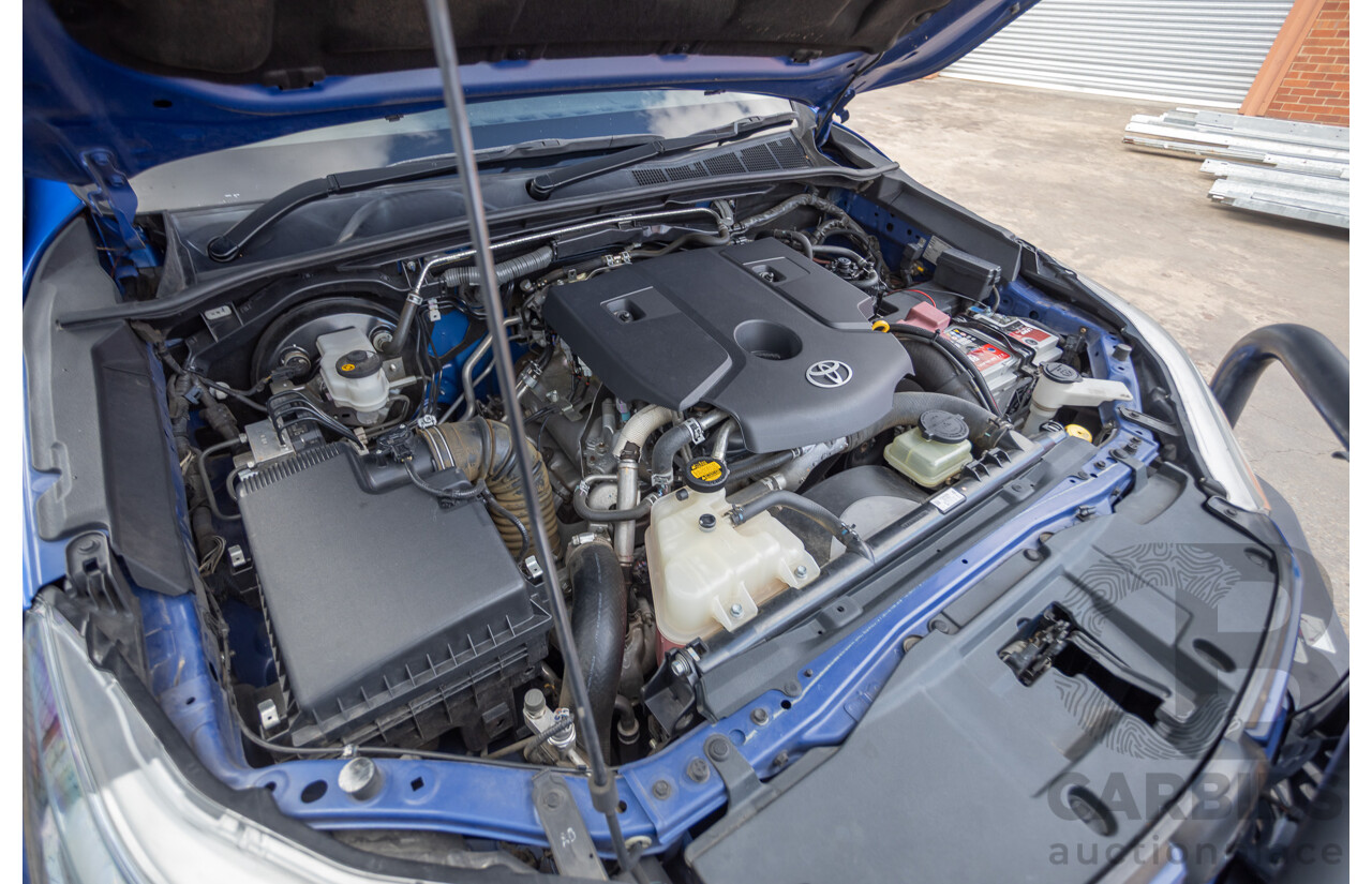 7/2015 Toyota Hilux Workmate (4x4) GUN125R Dual Cab Utility Nebula Blue Turbo Diesel 2.4L