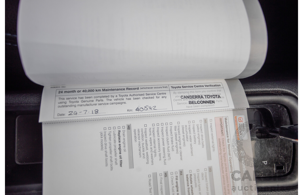 7/2015 Toyota Hilux Workmate (4x4) GUN125R Dual Cab Utility Nebula Blue Turbo Diesel 2.4L