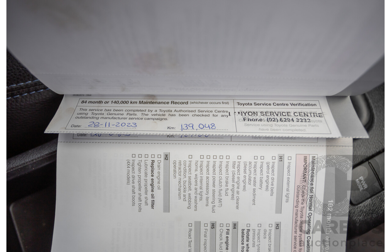 7/2015 Toyota Hilux Workmate (4x4) GUN125R Dual Cab Utility Nebula Blue Turbo Diesel 2.4L