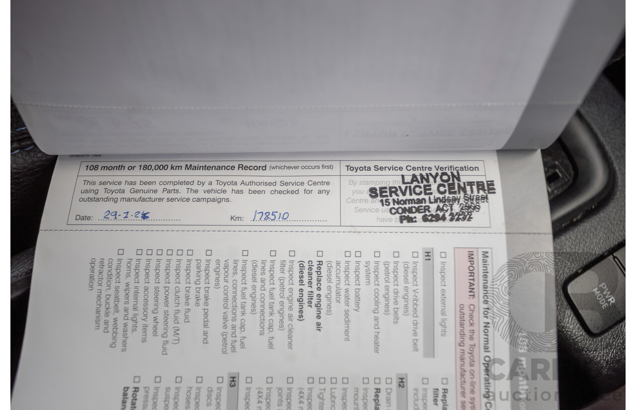 7/2015 Toyota Hilux Workmate (4x4) GUN125R Dual Cab Utility Nebula Blue Turbo Diesel 2.4L