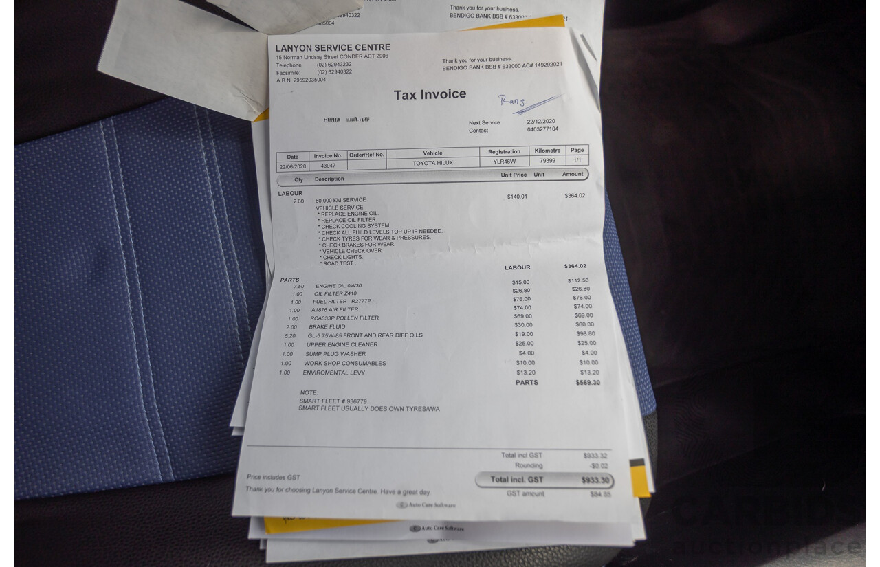 7/2015 Toyota Hilux Workmate (4x4) GUN125R Dual Cab Utility Nebula Blue Turbo Diesel 2.4L