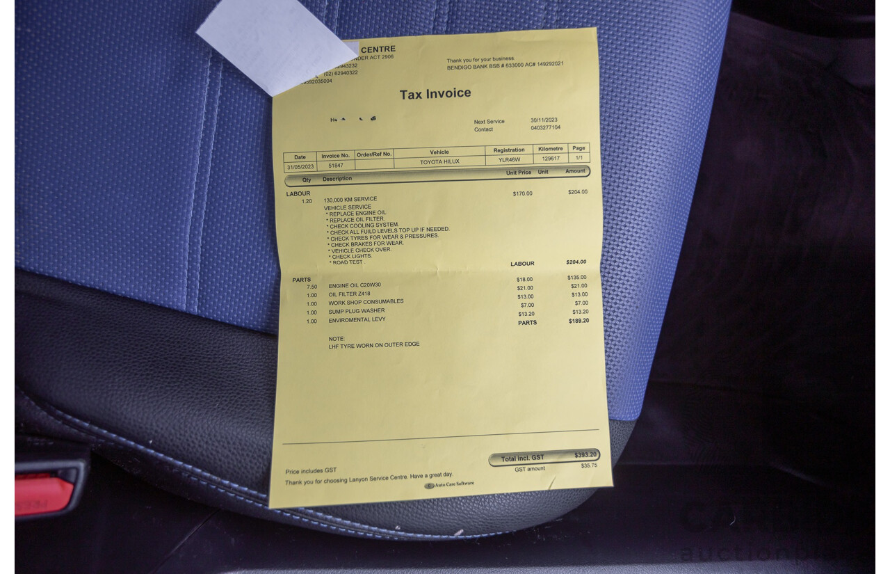 7/2015 Toyota Hilux Workmate (4x4) GUN125R Dual Cab Utility Nebula Blue Turbo Diesel 2.4L