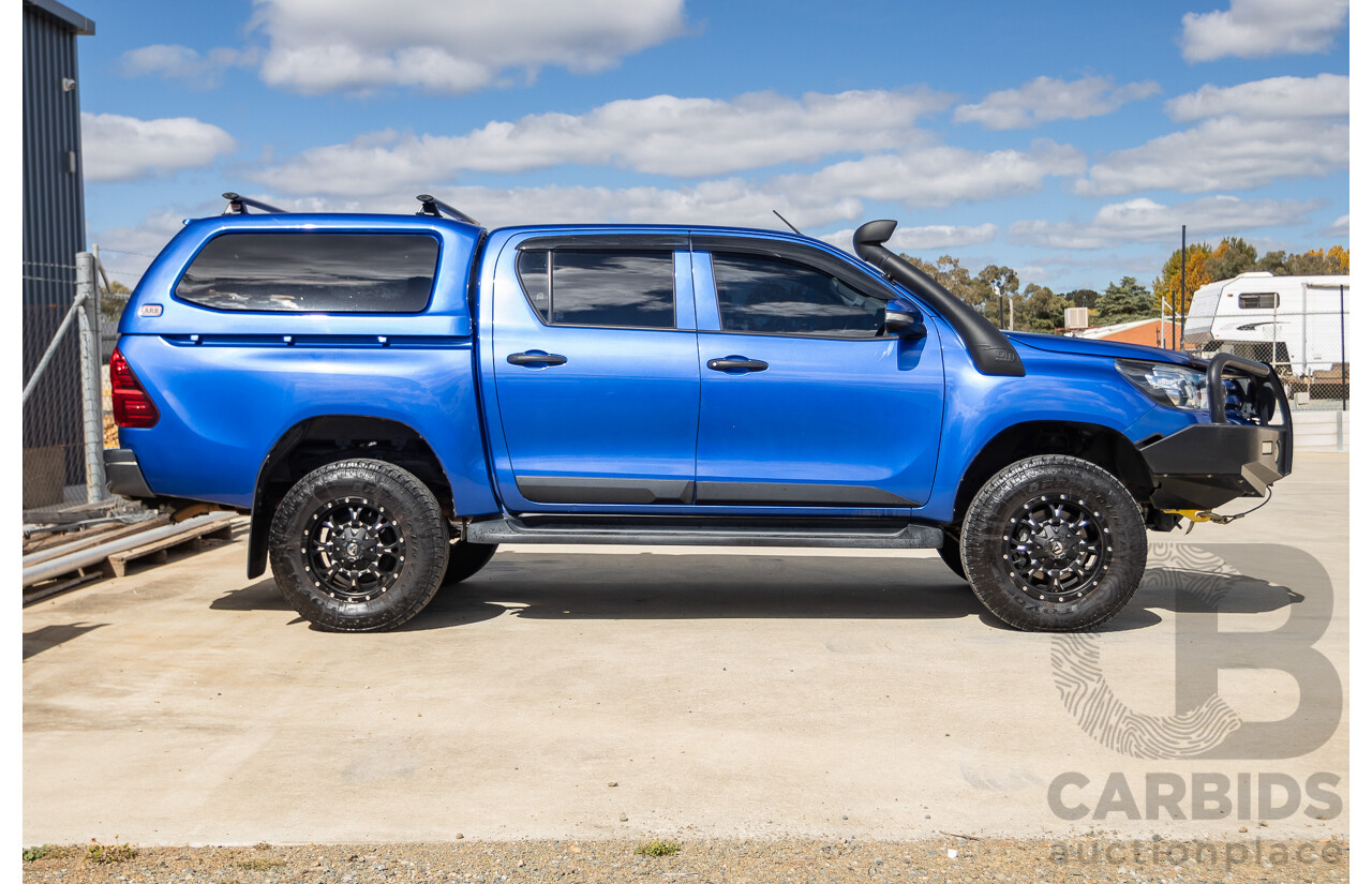 7/2015 Toyota Hilux Workmate (4x4) GUN125R Dual Cab Utility Nebula Blue Turbo Diesel 2.4L