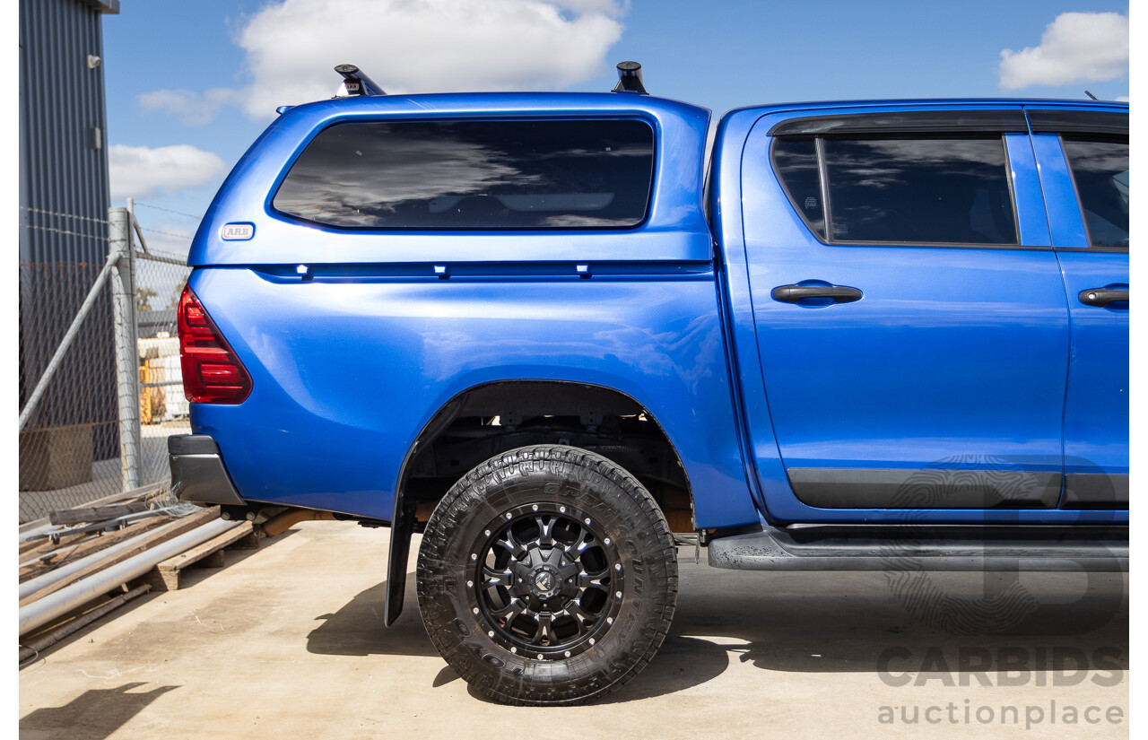 7/2015 Toyota Hilux Workmate (4x4) GUN125R Dual Cab Utility Nebula Blue Turbo Diesel 2.4L