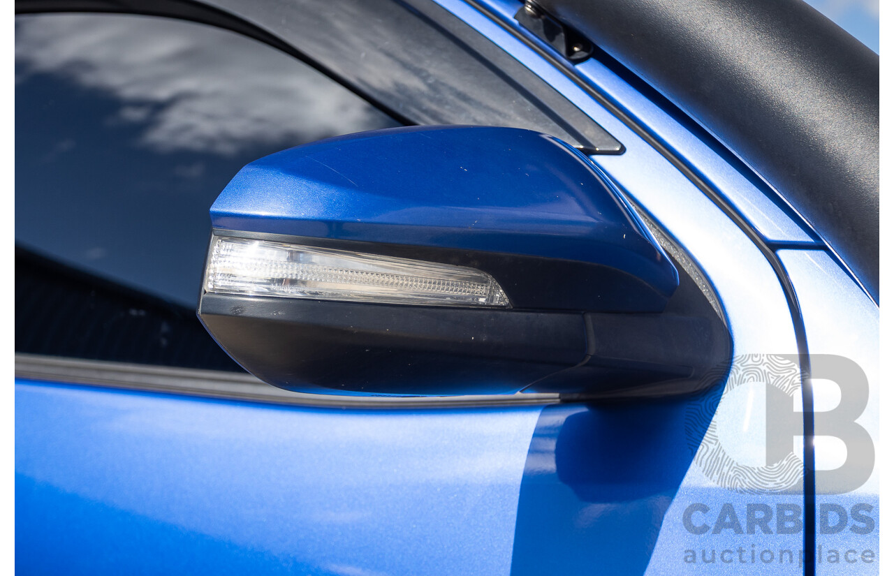 7/2015 Toyota Hilux Workmate (4x4) GUN125R Dual Cab Utility Nebula Blue Turbo Diesel 2.4L