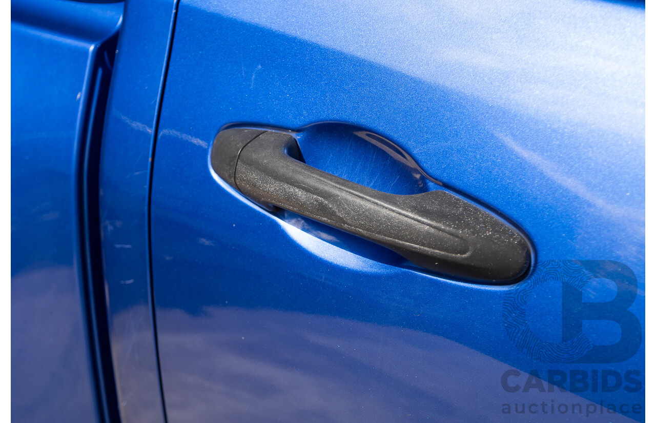 7/2015 Toyota Hilux Workmate (4x4) GUN125R Dual Cab Utility Nebula Blue Turbo Diesel 2.4L