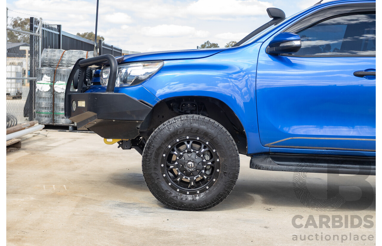 7/2015 Toyota Hilux Workmate (4x4) GUN125R Dual Cab Utility Nebula Blue Turbo Diesel 2.4L
