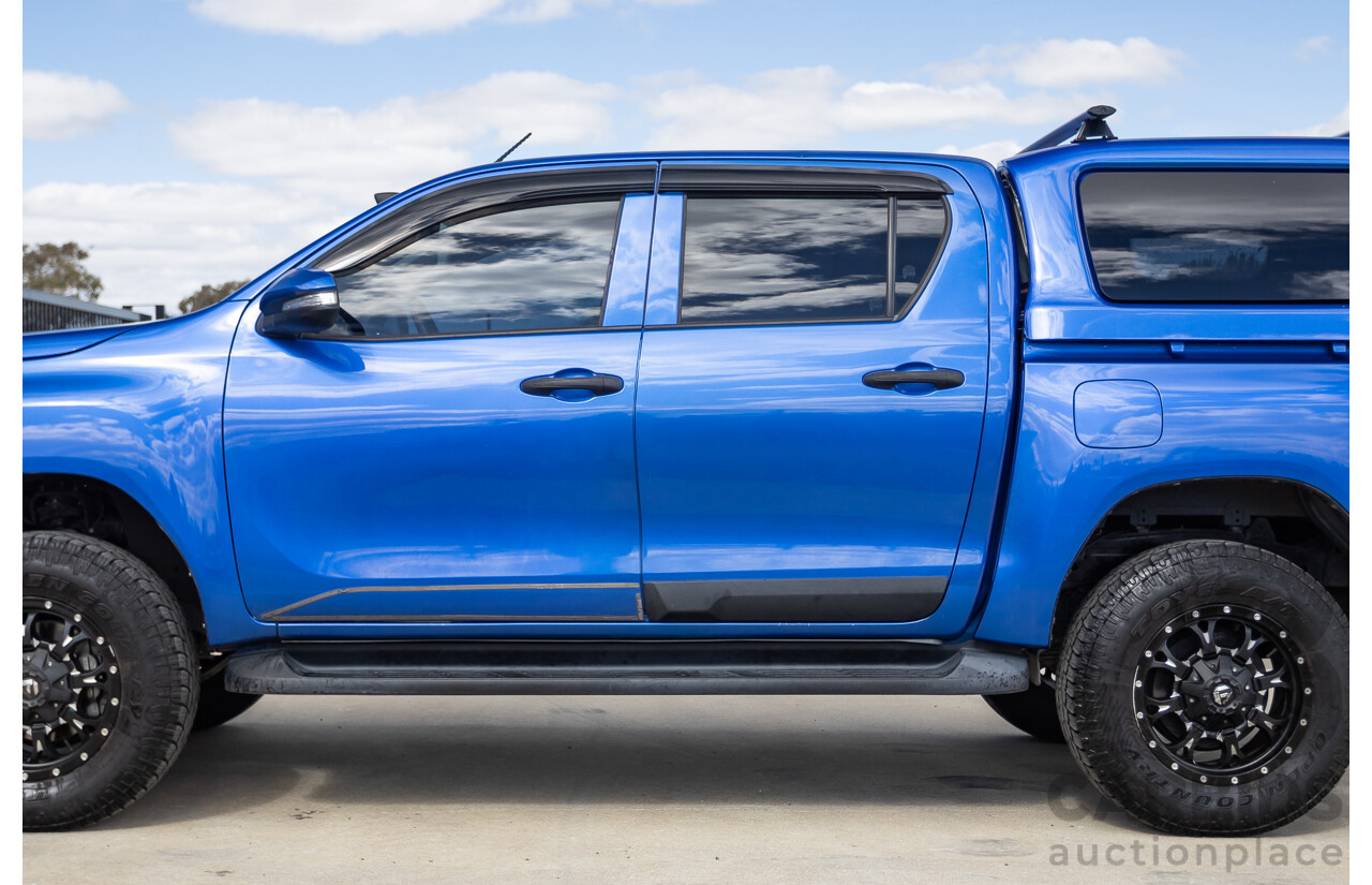 7/2015 Toyota Hilux Workmate (4x4) GUN125R Dual Cab Utility Nebula Blue Turbo Diesel 2.4L