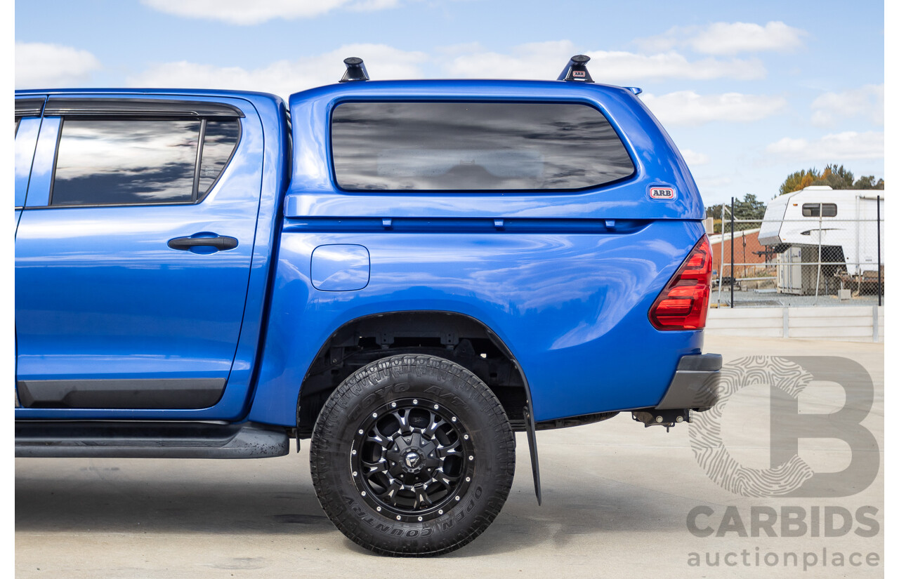 7/2015 Toyota Hilux Workmate (4x4) GUN125R Dual Cab Utility Nebula Blue Turbo Diesel 2.4L