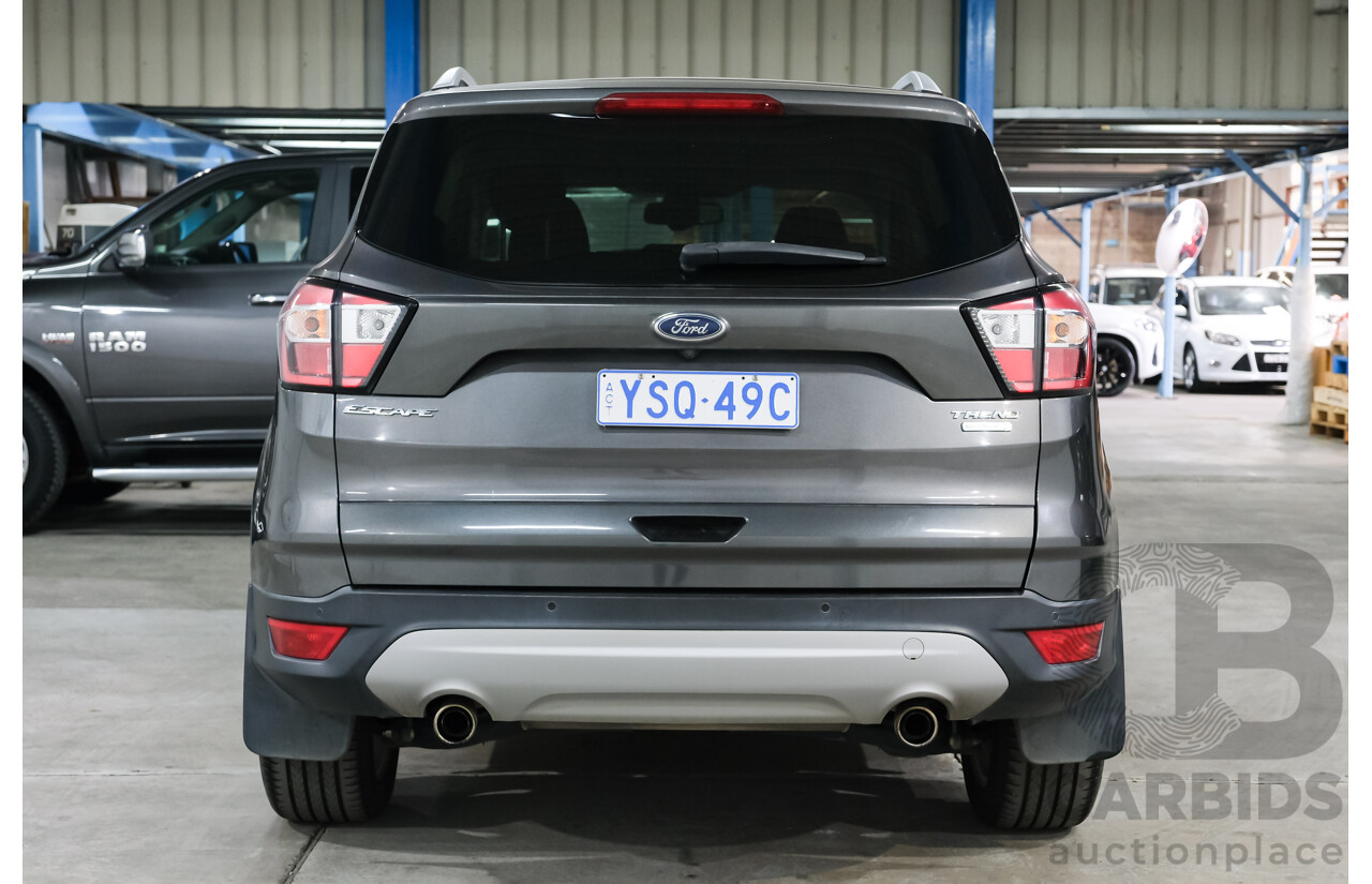 6/2018 Ford Escape Trend (FWD) ZG MY18 4d Wagon Grey Turbo 1.5L