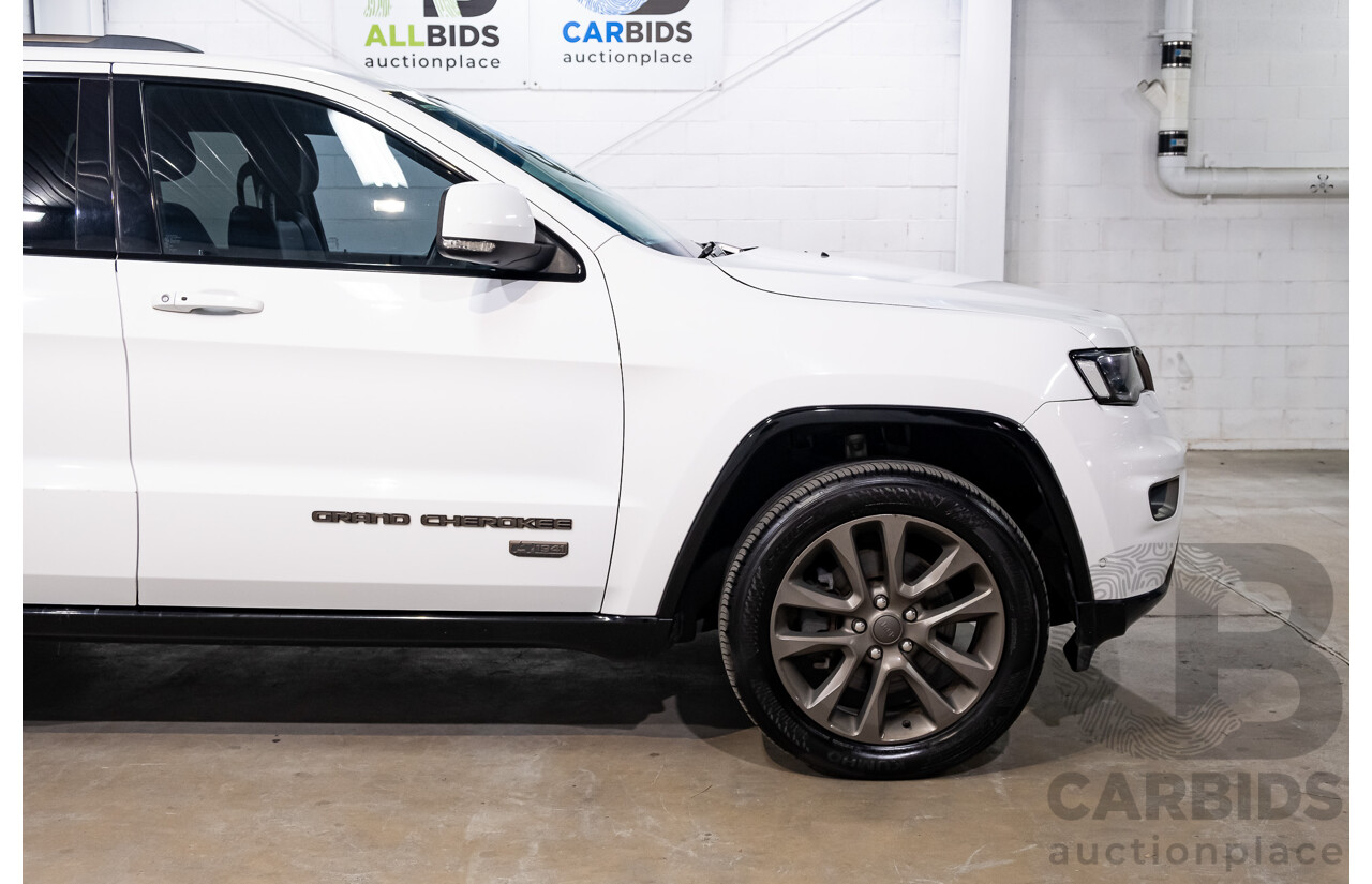 07/2016 Jeep Grand Cherokee 75th Anniversary (4x4) 4x4 WK MY16 4D Wagon Bright White 3.6L